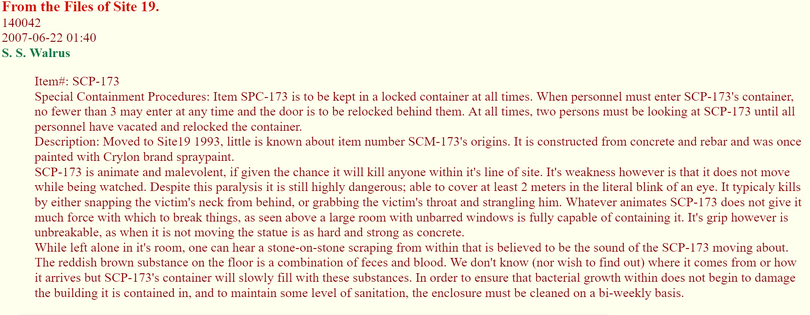 Original SCP-173 v2