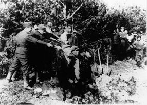 Sonderbataillon Dirlewanger executes partisans small