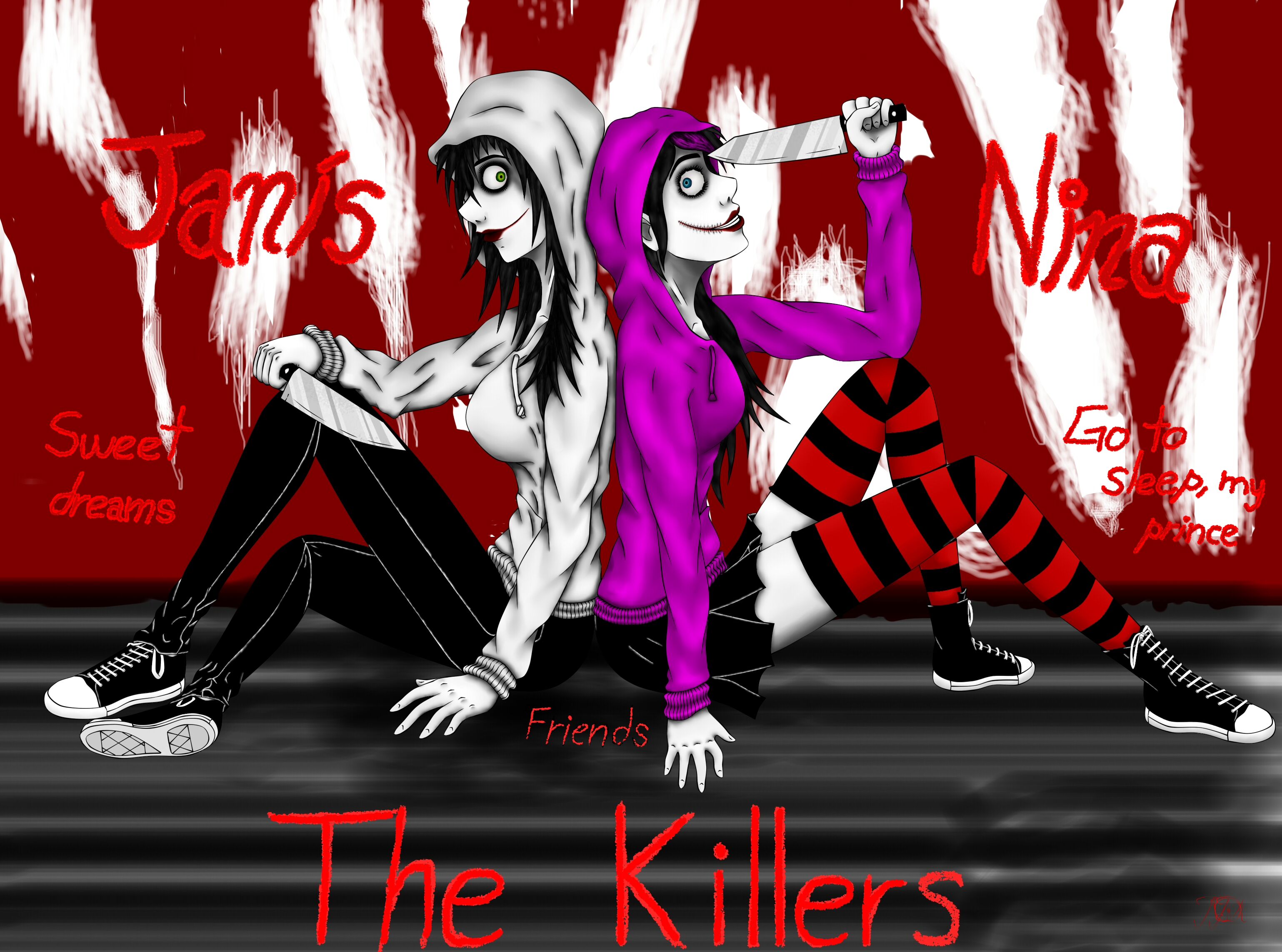 Jeff the killer x nina the killer, Wiki