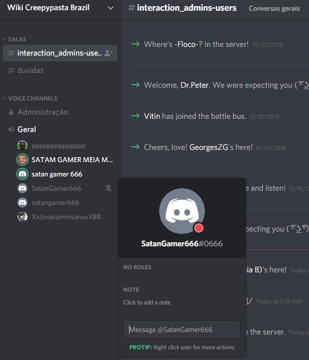 Discord entra no servidor Brasil ⁄ Manual do Usuário