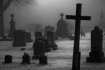 Devil-black-and-white-cemetery-creepy-Favim.com-527097