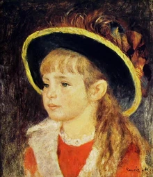 Pierre-Auguste-Renoir-bambina-con-cappello-profilato