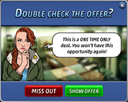 Asking the player to double check the deal offer.