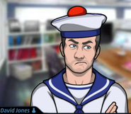 Wearing a sailor costume.