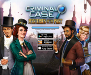 Startup screen (Criminal Case: Mysteries of the Past).