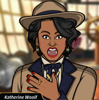 Katherine en El Candidato Maquiavélico (Caso #220 o #49 de Misterios del Pasado).