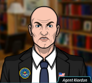 Riordan, as he appears in Politically Incorrect (Case #53 of World Edition).