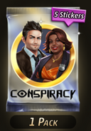 A The Conspiracy Sticker Pack, showing Jones and Gloria.