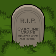 Caroline's gravestone.