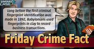 Russell in a "Friday Crime Fact" promo.