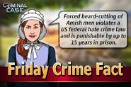 Grace featuring in a Friday Crime Fact promo.