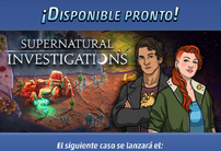 Gwen y Luke en un mensaje entrante de "Disponible Pronto" en el juego.