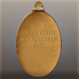 Mary's medal.