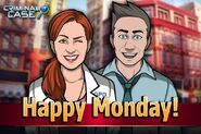 Grace, along with Jones, featuring in a Happy Monday promotional image.