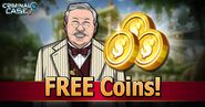 Dupont featuring in a "Free Coins" daily gift reward.