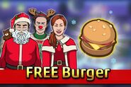 A Free Burger offer for Christmas.