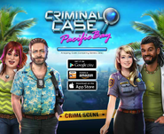 Startup screen (Criminal Case: Pacific Bay).