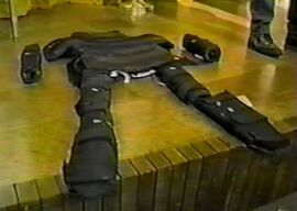 The suit of Aramid body armor worn by Phillips during the shootout.