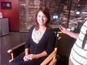 "Executive Producer Erica Messer of Criminal Minds before her interview with E! News today on set." Vernon Cheek (CBS Entertainment Publicity) [13] July 15, 2011