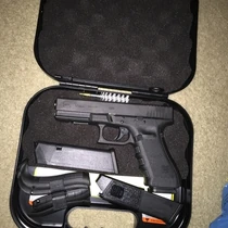 A 4th Generation Glock 17 in a case.