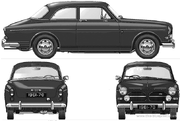 Blueprints of Volvo Amazon P130 (The fog lights were optional & were not on Reid's car)
