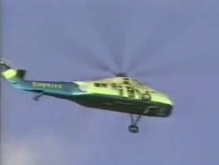 One of the police choppers that participated in the shootout.