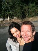 "With my lovely castmate Siena Goines on the set of Criminal Minds." Sebastian Roche Twitter January 26, 2011