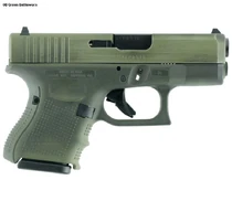 A green Glock 26.