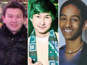 Dzhokhar's alleged accomplices:Azamat Tazhayakov (left)Dias Kadyrbayev (center)Robel Phillipos (right)