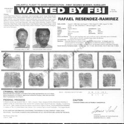 Resendiz's FBI wanted poster