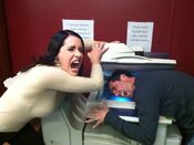 "10 minutes after @pagetpaget found out who moved her chair to the bathroom." Krish Ribeiro Twitter November 11, 2011