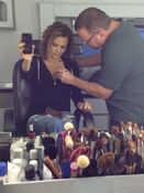 "It's a dirty job, but someone's gotta do it @Dayne9165 #criminalminds #makeupartistextraordinaire" Dina Meyer Twitter November 16, 2011