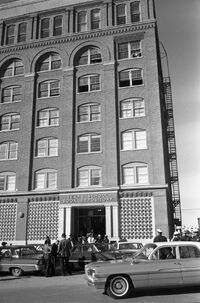 The TSBD building at the time of the assassination