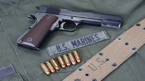 An M1911 on a U.S. Marines uniform.