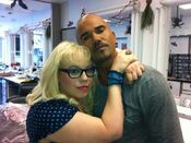 "And them this imposter had to get in on the action! @vangsness" Anna Fleiner Twitter October 31, 2011