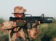 An M4A1 being used by a soldier.