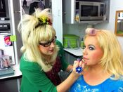 "Costumes...me and @Vangsness getting ready." Anna Fleiner Twitter October 31, 2011