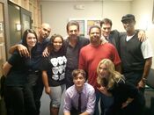 "Some dear friends came by the set today." Joe Mantegna Twitter August 15, 2011