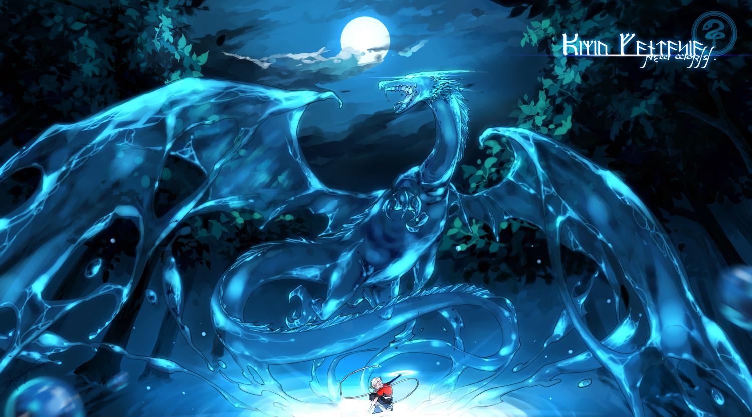 Water Dragon, Fantasy, Dragon, Water, japan, Anime, HD wallpaper | Peakpx