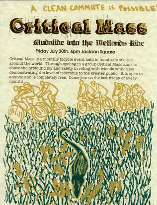 New Orleans Critical mass july2010 poster