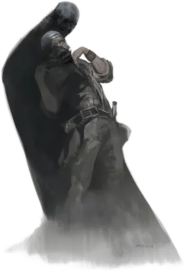 Depiction of a shadow claiming a victim, by&nbsp;Justin Sweet from Monster Manual (2014), p. 269