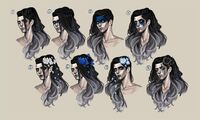 Concept art for Yasha's 2019 portrait, by Ari.[art 44]