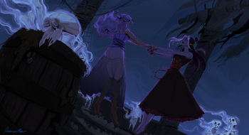 Imogen and Laudna dancing by Nev @ammarilyo