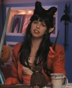 Laura as Hannah from Rat Queens from "Stoke the Flames" (1x30).[art 1]