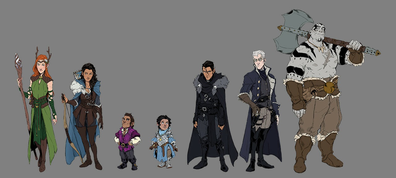 All the main Vox Machina characters