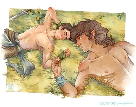 Fan art of '"`UNIQ--nowiki-0000002C-QINU`"'Orym and Will, by '"`UNIQ--nowiki-0000002D-QINU`"'