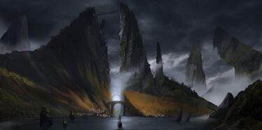 Fan art of '"`UNIQ--nowiki-0000002B-QINU`"'Darktow Harbor, by '"`UNIQ--nowiki-0000002C-QINU`"'