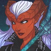 Zahra Hydris, Tiefling Warlock Powerful and mysterious, Zahra overcomes the mistrust of Vox Machina with her prowess in battle against the white dragon Rimefang.  Zahra is played by Mary Elizabeth McGlynn.