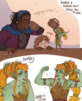 Bramble and Ranthiel's drinking contest - Annalise Jensen