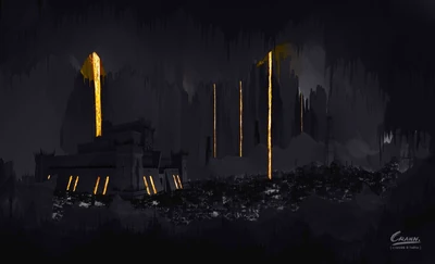 Fan art of '"`UNIQ--nowiki-00000007-QINU`"'the Emberhold, by '"`UNIQ--nowiki-00000008-QINU`"'